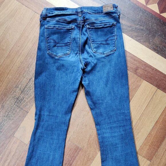 American Eagle Outfitters Medium Wash Hi-Rise Skinny Kick Jeans Size 8 - Picture 11 of 16